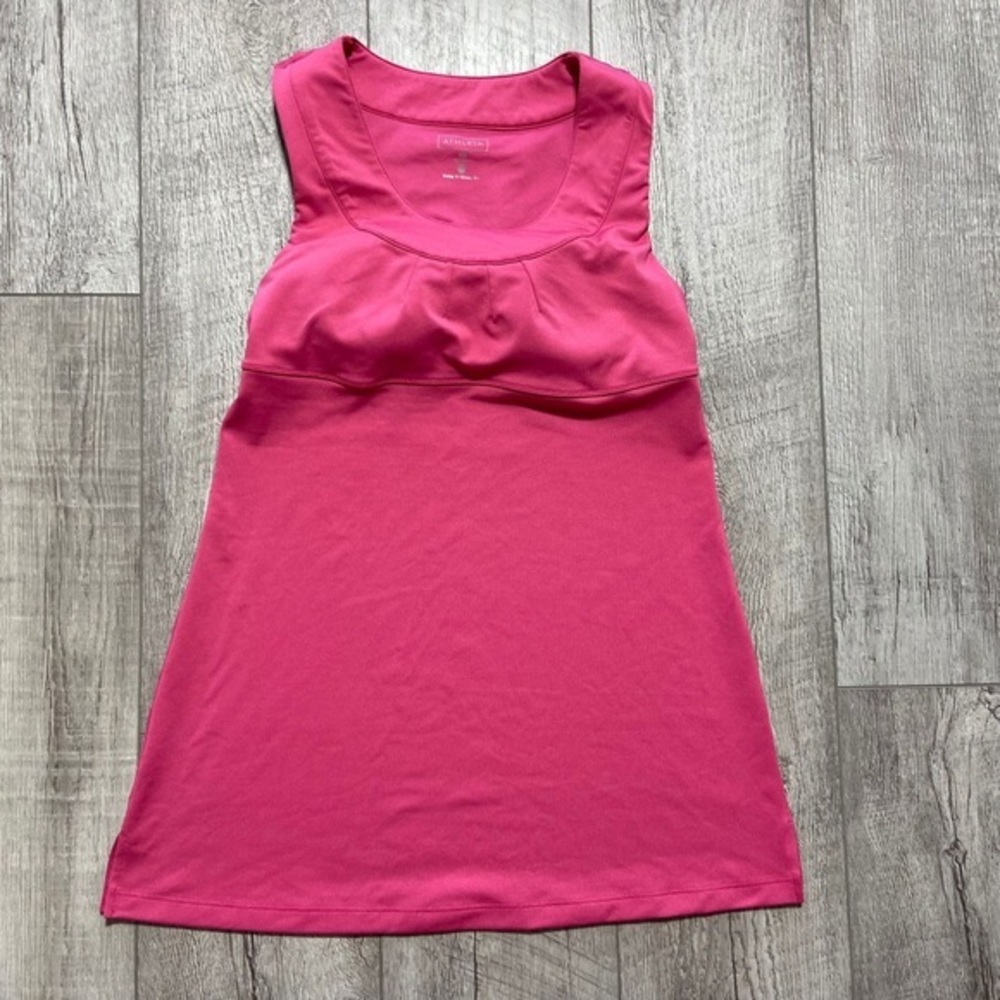 ATHLETA Sz 34B Women's Inner Strength Bra Cup Tank Top Hot Pink #819249